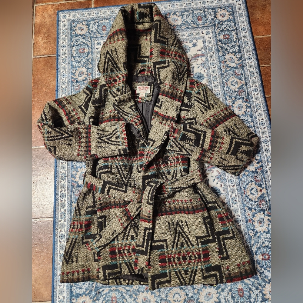 Mossimo Patterned Wool Blend Coat - image 1